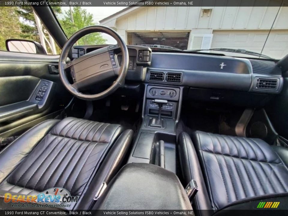 1993 Ford Mustang GT Convertible Black / Black Photo #5