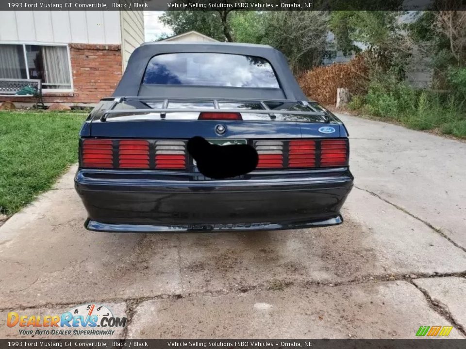 1993 Ford Mustang GT Convertible Black / Black Photo #14