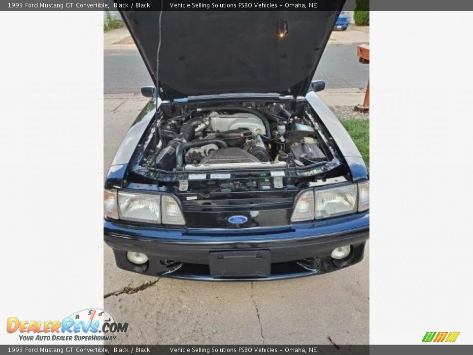 1993 Ford Mustang GT Convertible Black / Black Photo #26