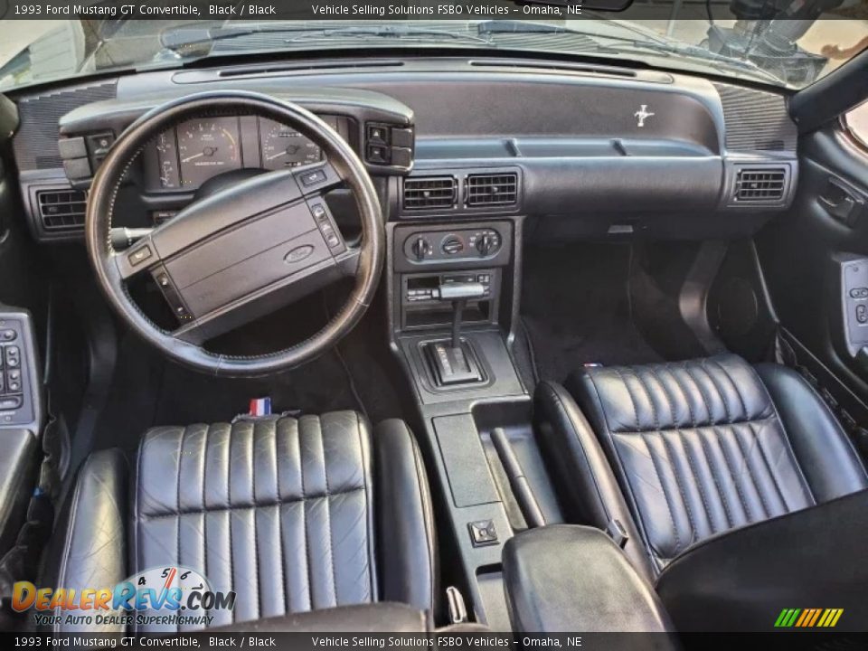 1993 Ford Mustang GT Convertible Black / Black Photo #29
