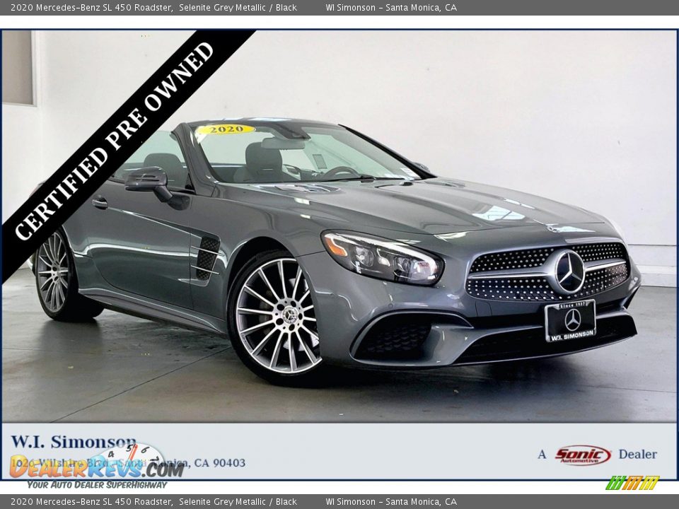 2020 Mercedes-Benz SL 450 Roadster Selenite Grey Metallic / Black Photo #1