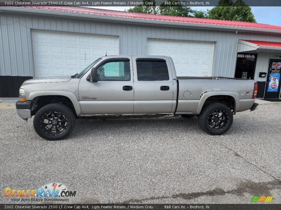 2002 Chevrolet Silverado 2500 LT Crew Cab 4x4 Light Pewter Metallic / Medium Gray Photo #1