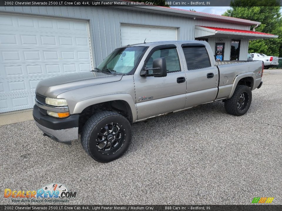 2002 Chevrolet Silverado 2500 LT Crew Cab 4x4 Light Pewter Metallic / Medium Gray Photo #2