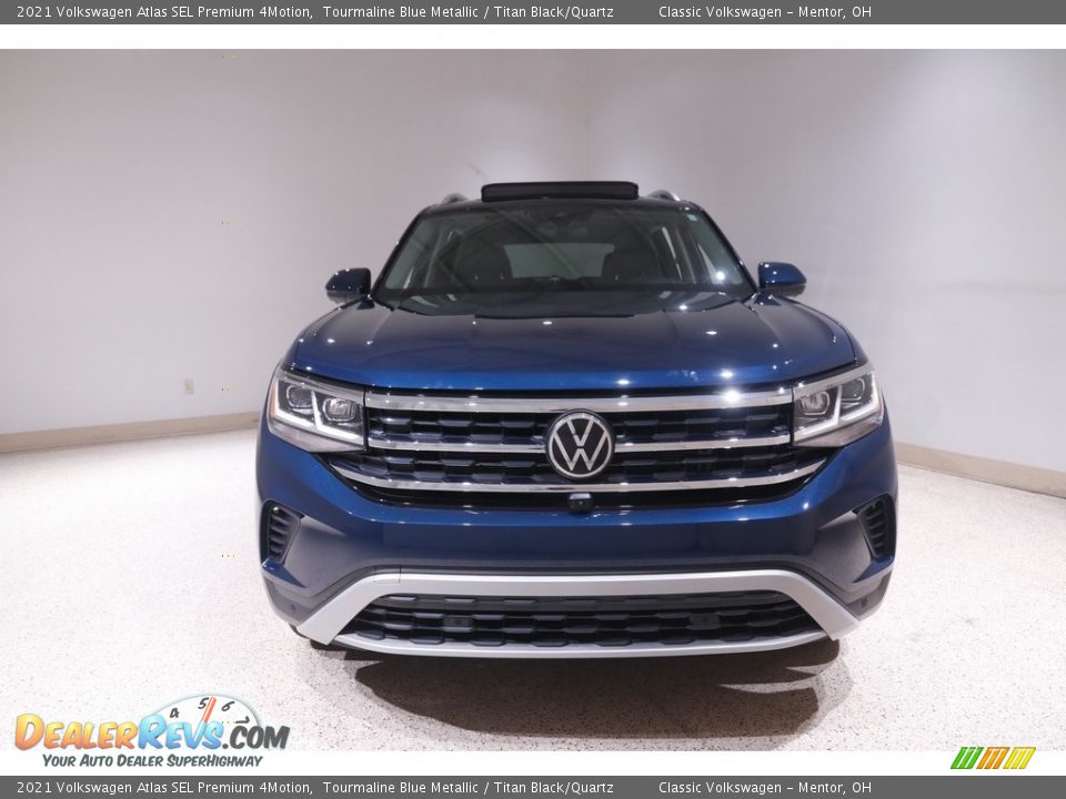 2021 Volkswagen Atlas SEL Premium 4Motion Tourmaline Blue Metallic / Titan Black/Quartz Photo #2
