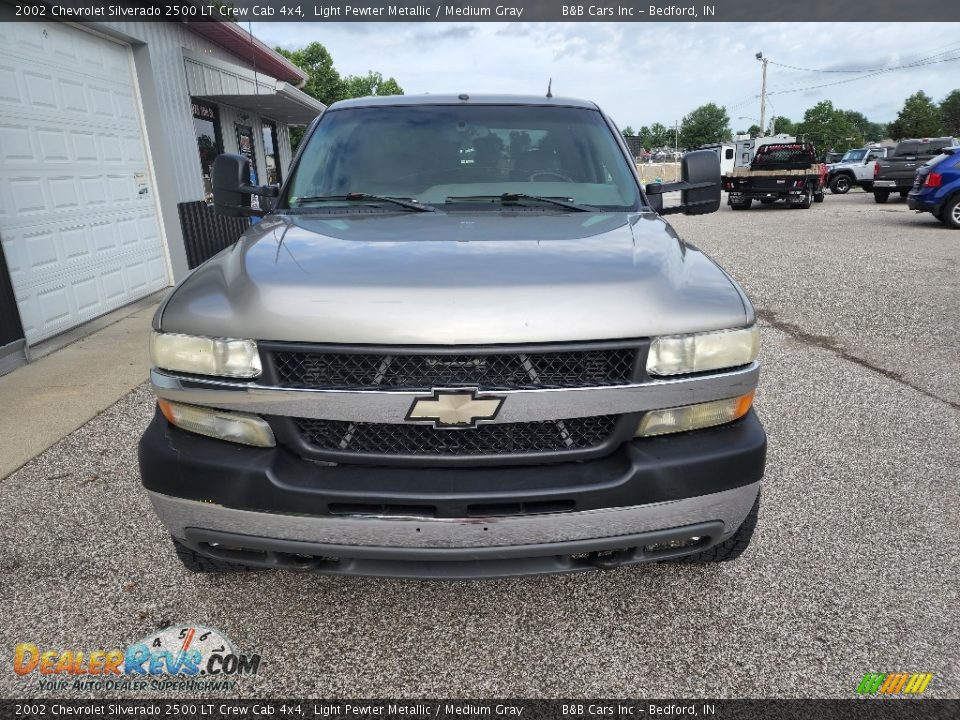 2002 Chevrolet Silverado 2500 LT Crew Cab 4x4 Light Pewter Metallic / Medium Gray Photo #3