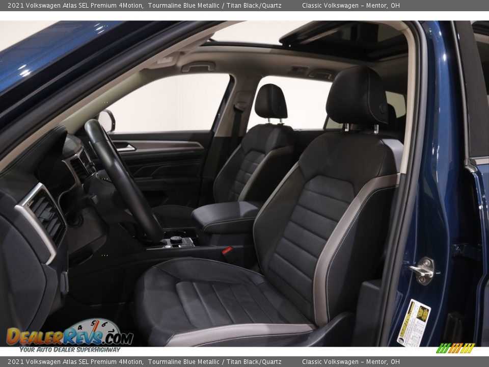 2021 Volkswagen Atlas SEL Premium 4Motion Tourmaline Blue Metallic / Titan Black/Quartz Photo #5