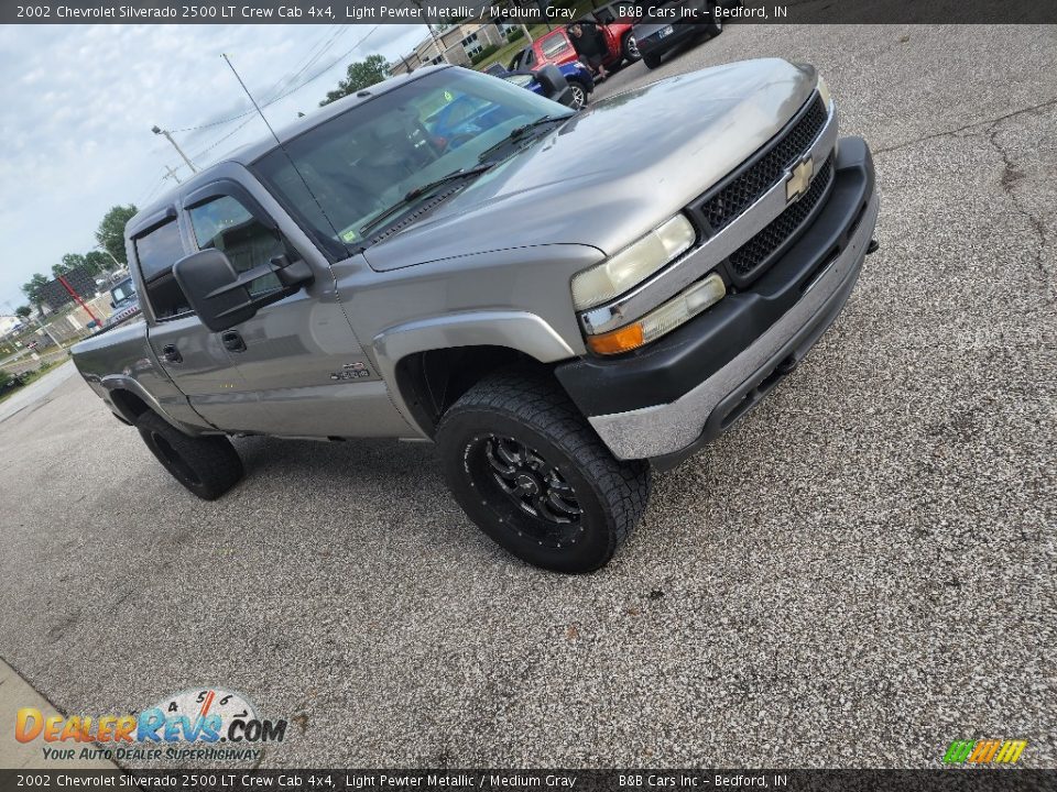 2002 Chevrolet Silverado 2500 LT Crew Cab 4x4 Light Pewter Metallic / Medium Gray Photo #4