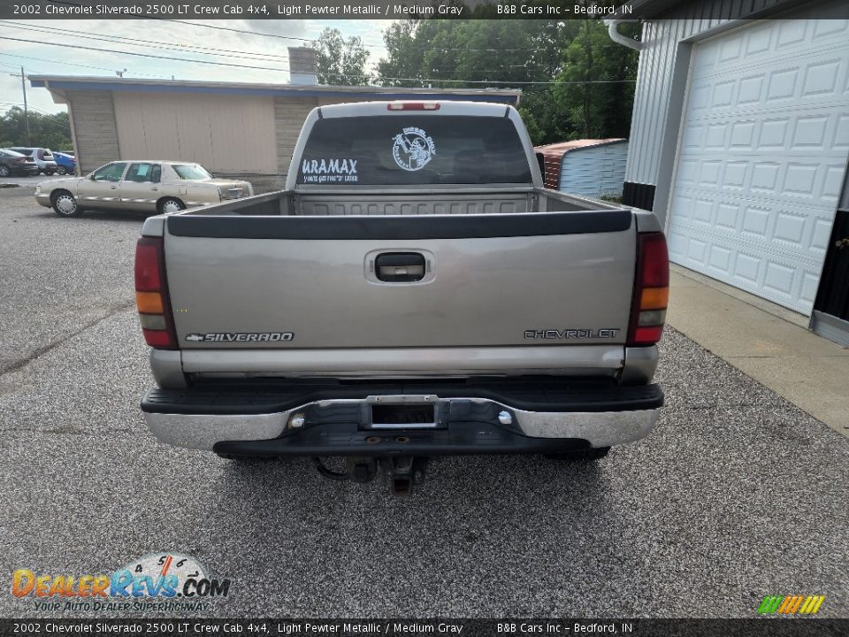 2002 Chevrolet Silverado 2500 LT Crew Cab 4x4 Light Pewter Metallic / Medium Gray Photo #6