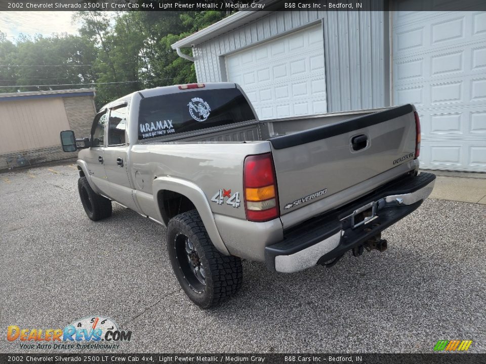 2002 Chevrolet Silverado 2500 LT Crew Cab 4x4 Light Pewter Metallic / Medium Gray Photo #7