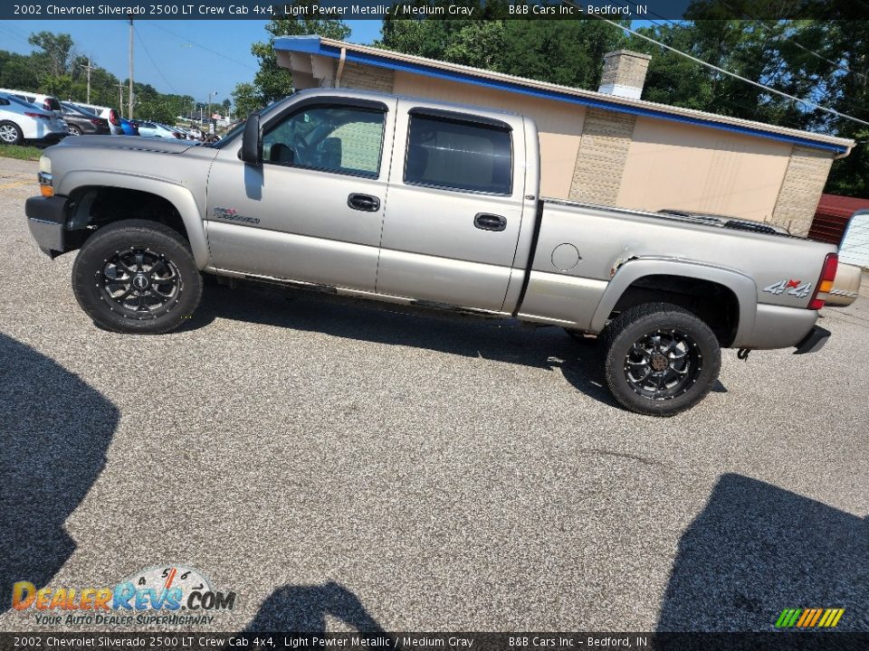 2002 Chevrolet Silverado 2500 LT Crew Cab 4x4 Light Pewter Metallic / Medium Gray Photo #8