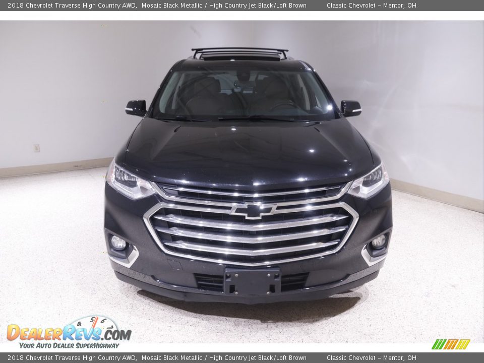 2018 Chevrolet Traverse High Country AWD Mosaic Black Metallic / High Country Jet Black/Loft Brown Photo #2