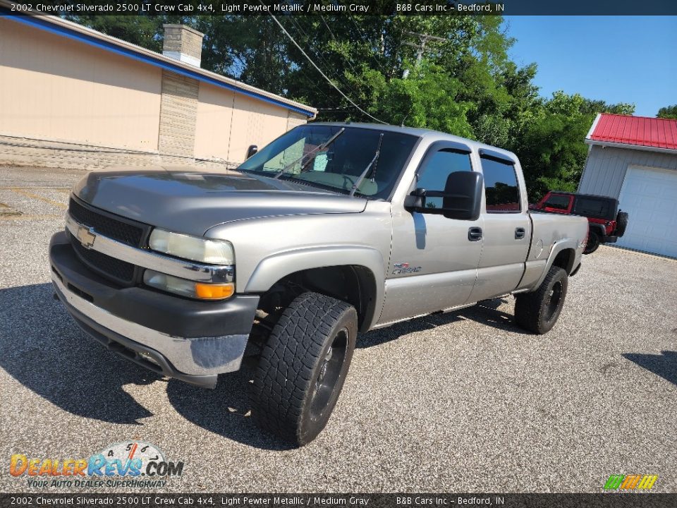 2002 Chevrolet Silverado 2500 LT Crew Cab 4x4 Light Pewter Metallic / Medium Gray Photo #10