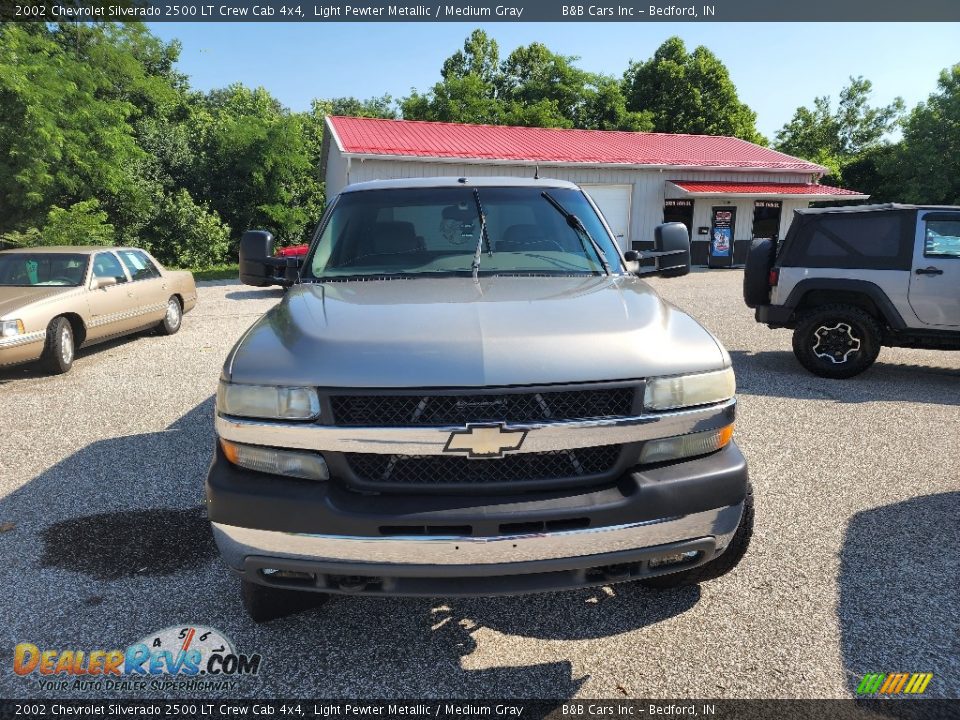 2002 Chevrolet Silverado 2500 LT Crew Cab 4x4 Light Pewter Metallic / Medium Gray Photo #11