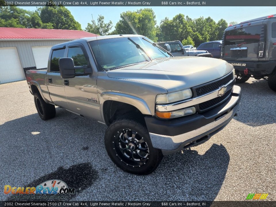 2002 Chevrolet Silverado 2500 LT Crew Cab 4x4 Light Pewter Metallic / Medium Gray Photo #12