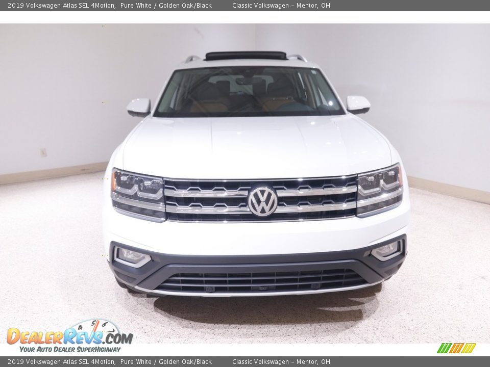 2019 Volkswagen Atlas SEL 4Motion Pure White / Golden Oak/Black Photo #2