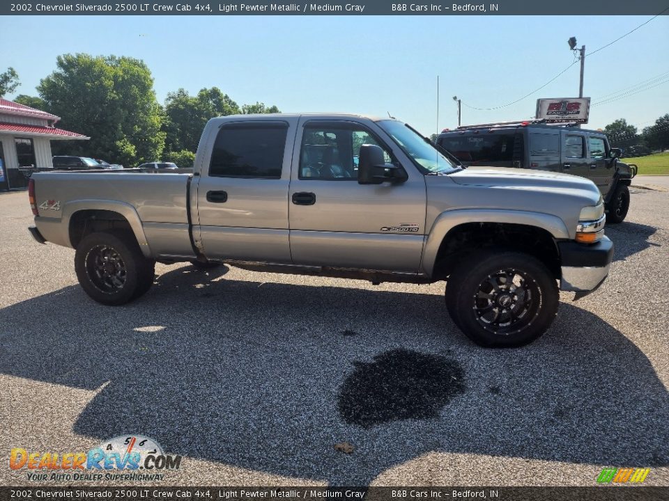 2002 Chevrolet Silverado 2500 LT Crew Cab 4x4 Light Pewter Metallic / Medium Gray Photo #13