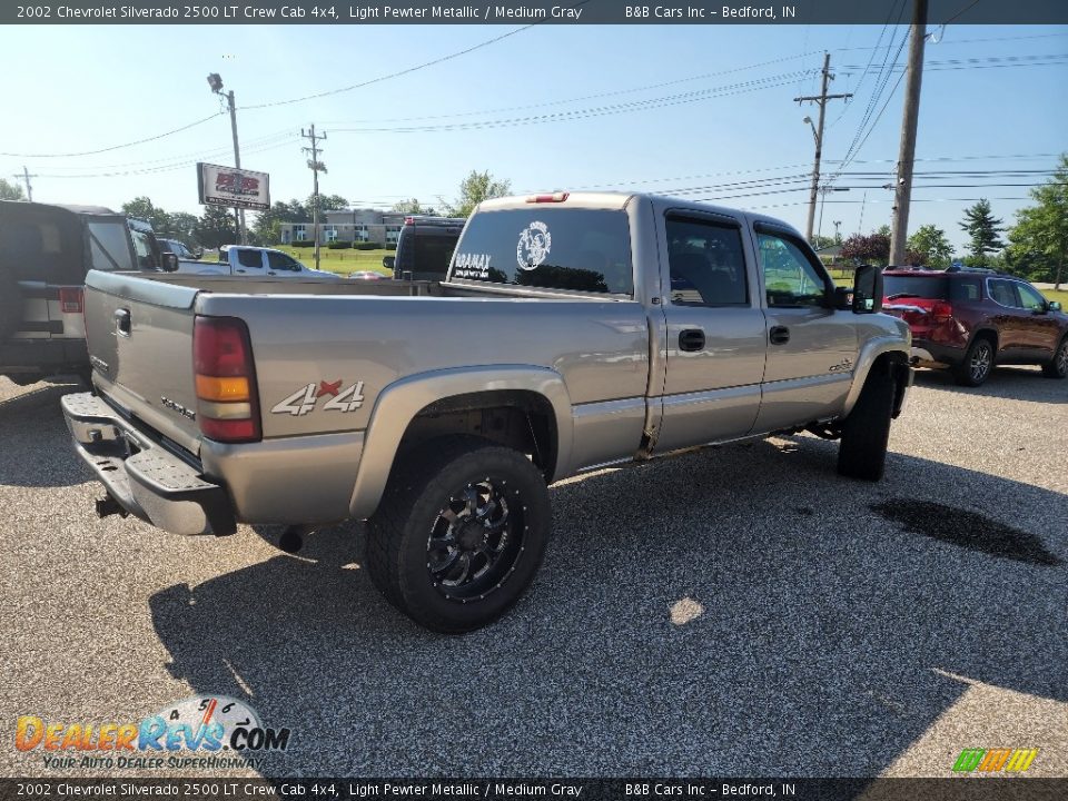 2002 Chevrolet Silverado 2500 LT Crew Cab 4x4 Light Pewter Metallic / Medium Gray Photo #14