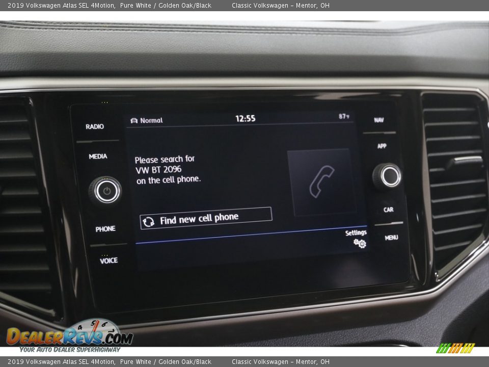 2019 Volkswagen Atlas SEL 4Motion Pure White / Golden Oak/Black Photo #11