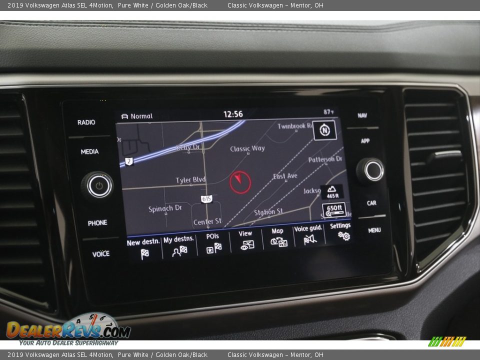 2019 Volkswagen Atlas SEL 4Motion Pure White / Golden Oak/Black Photo #12