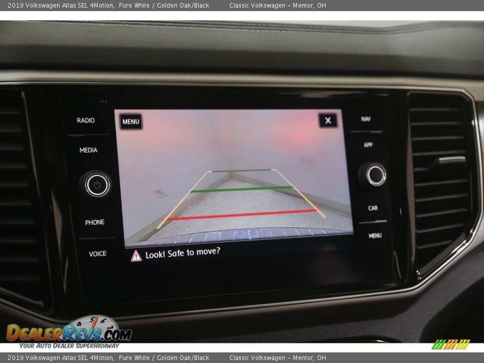2019 Volkswagen Atlas SEL 4Motion Pure White / Golden Oak/Black Photo #13