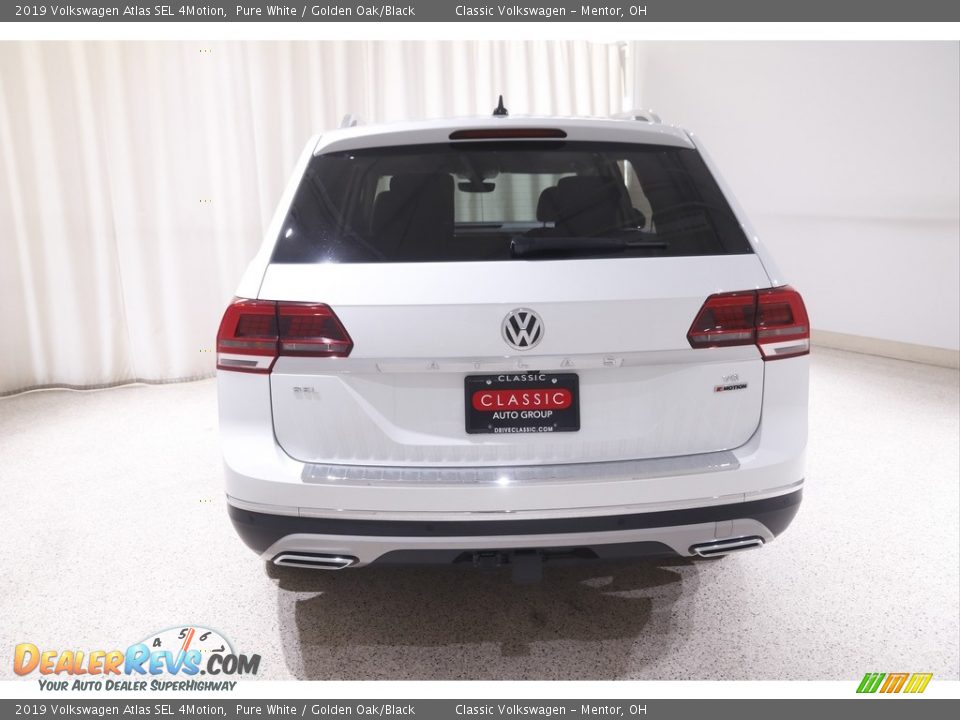 2019 Volkswagen Atlas SEL 4Motion Pure White / Golden Oak/Black Photo #20