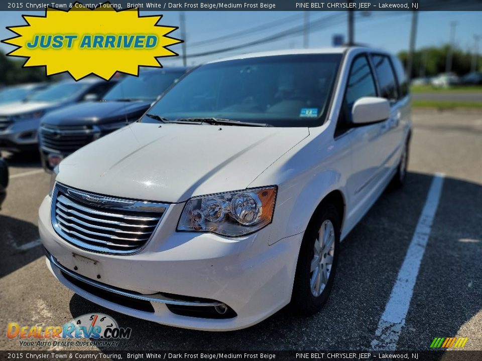 2015 Chrysler Town & Country Touring Bright White / Dark Frost Beige/Medium Frost Beige Photo #1