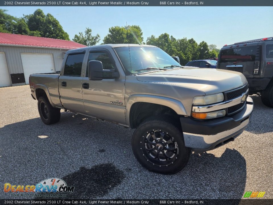 2002 Chevrolet Silverado 2500 LT Crew Cab 4x4 Light Pewter Metallic / Medium Gray Photo #32