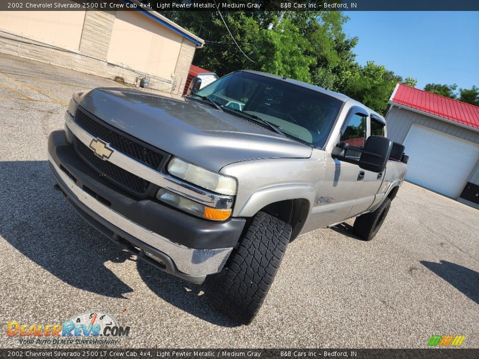 2002 Chevrolet Silverado 2500 LT Crew Cab 4x4 Light Pewter Metallic / Medium Gray Photo #33