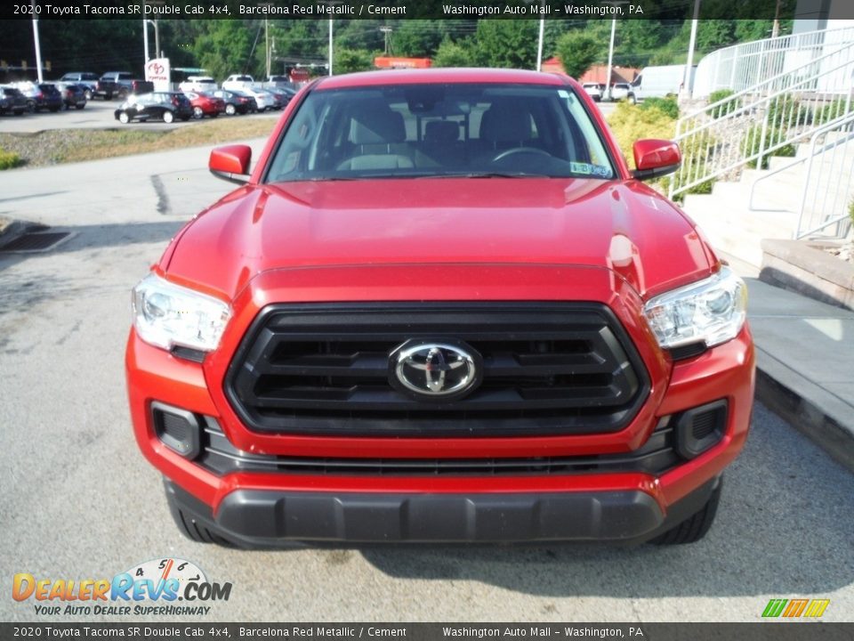 2020 Toyota Tacoma SR Double Cab 4x4 Barcelona Red Metallic / Cement Photo #12