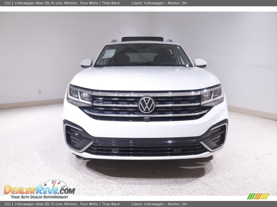 2021 Volkswagen Atlas SEL R-Line 4Motion Pure White / Titan Black Photo #2