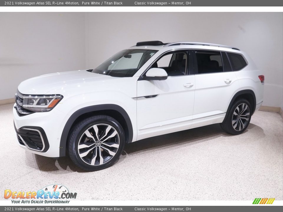 2021 Volkswagen Atlas SEL R-Line 4Motion Pure White / Titan Black Photo #3