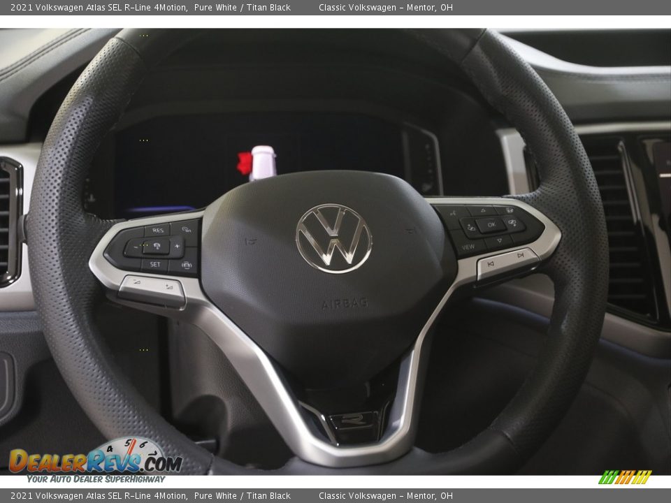 2021 Volkswagen Atlas SEL R-Line 4Motion Pure White / Titan Black Photo #7
