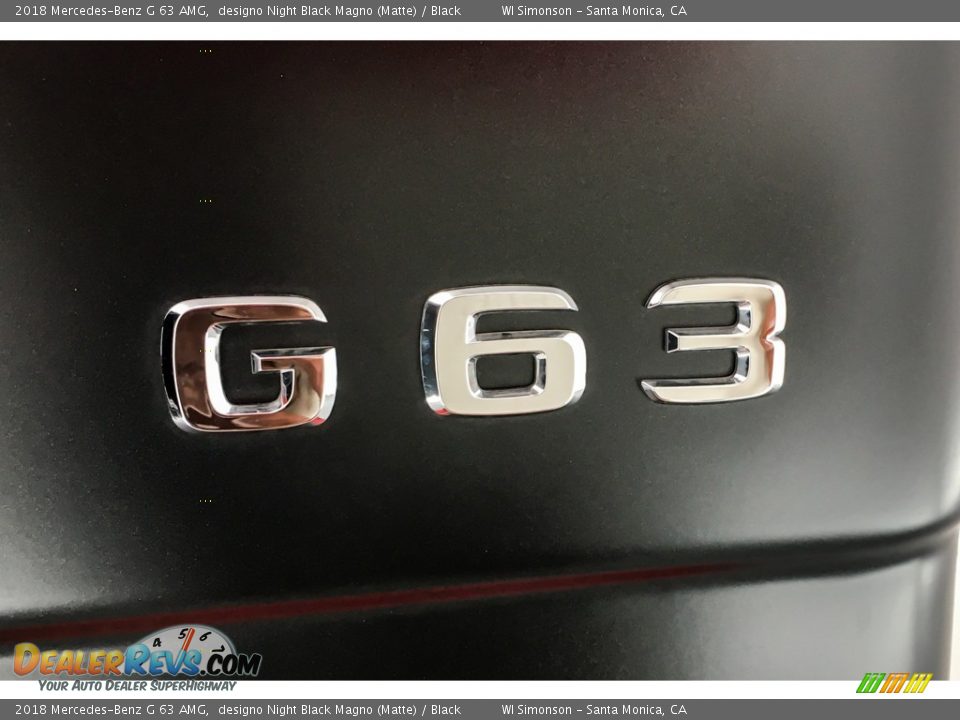 2018 Mercedes-Benz G 63 AMG designo Night Black Magno (Matte) / Black Photo #21