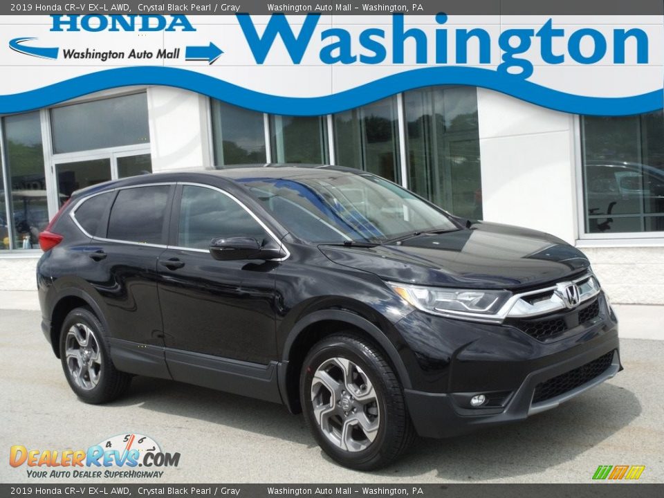 2019 Honda CR-V EX-L AWD Crystal Black Pearl / Gray Photo #1