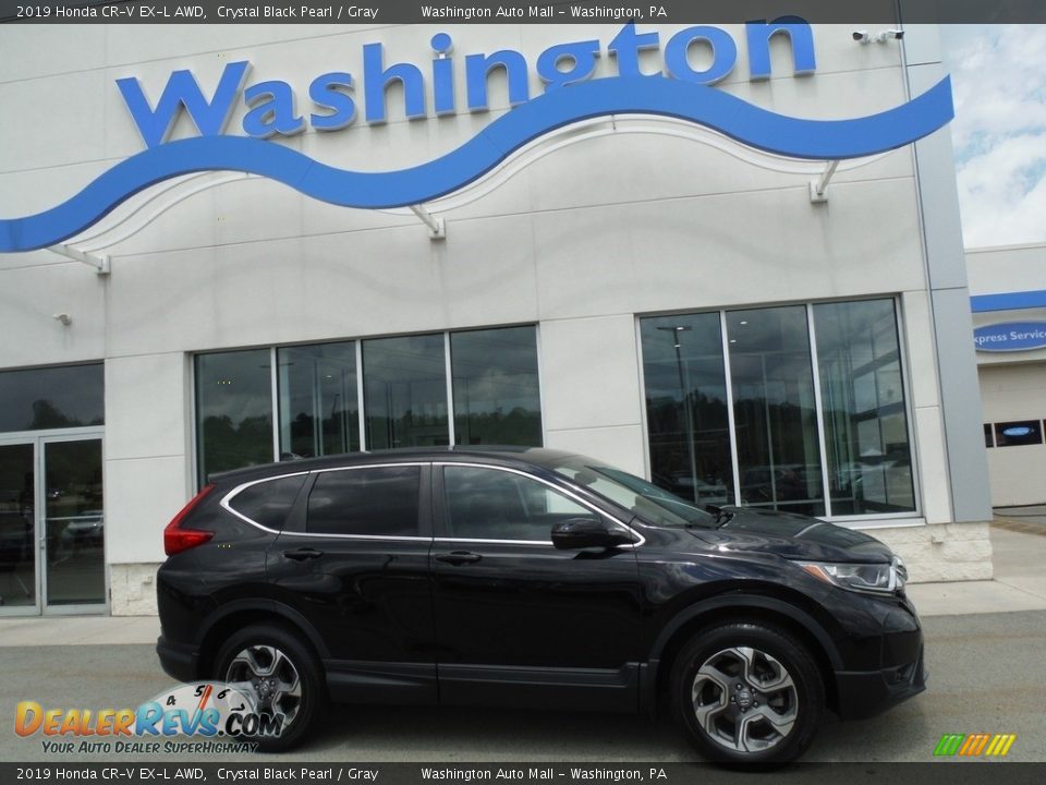 2019 Honda CR-V EX-L AWD Crystal Black Pearl / Gray Photo #2