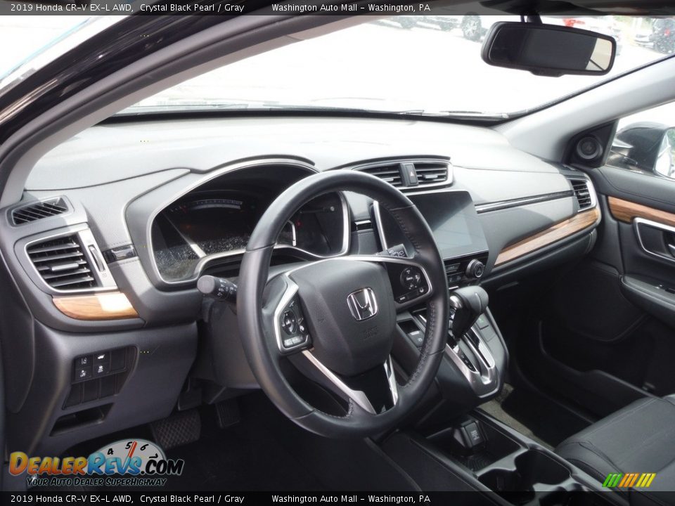 2019 Honda CR-V EX-L AWD Crystal Black Pearl / Gray Photo #13