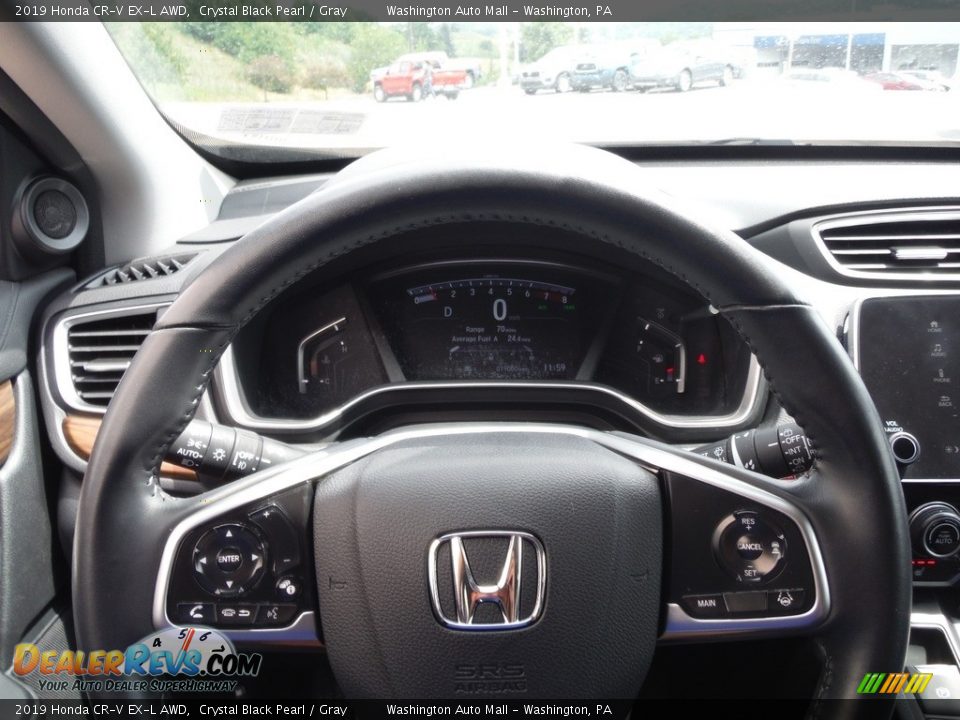 2019 Honda CR-V EX-L AWD Crystal Black Pearl / Gray Photo #30