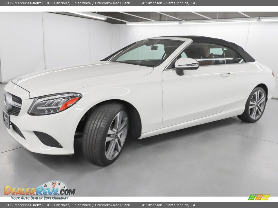 2019 Mercedes-Benz C 300 Cabriolet Polar White / Cranberry Red/Black Photo #14