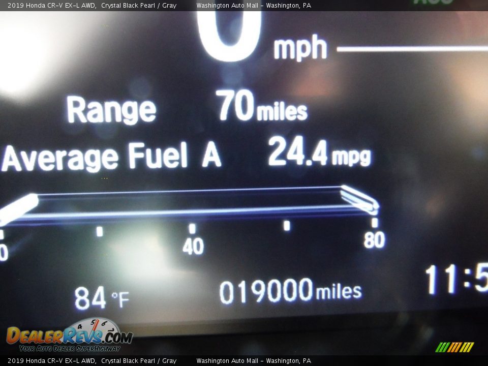 2019 Honda CR-V EX-L AWD Crystal Black Pearl / Gray Photo #35
