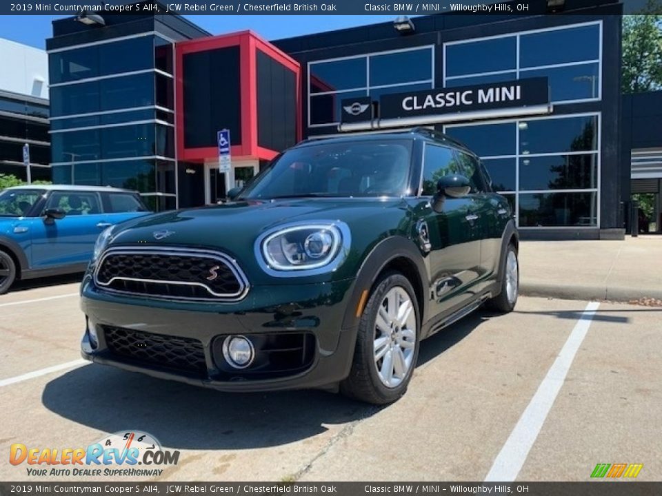 2019 Mini Countryman Cooper S All4 JCW Rebel Green / Chesterfield British Oak Photo #1