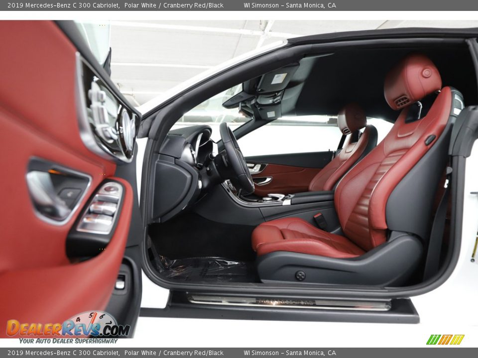 2019 Mercedes-Benz C 300 Cabriolet Polar White / Cranberry Red/Black Photo #21