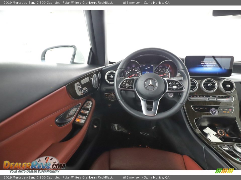 2019 Mercedes-Benz C 300 Cabriolet Polar White / Cranberry Red/Black Photo #24