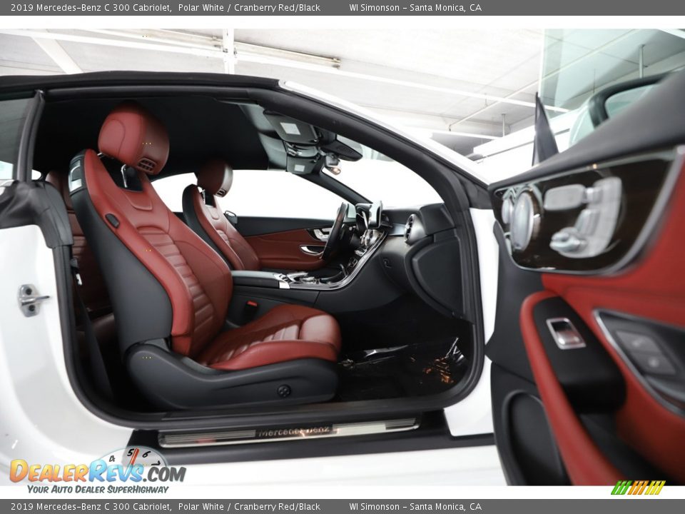 2019 Mercedes-Benz C 300 Cabriolet Polar White / Cranberry Red/Black Photo #32