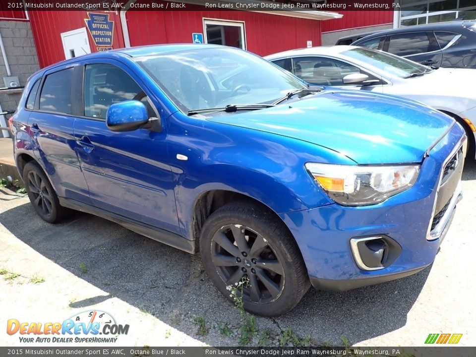 2015 Mitsubishi Outlander Sport ES AWC Octane Blue / Black Photo #4