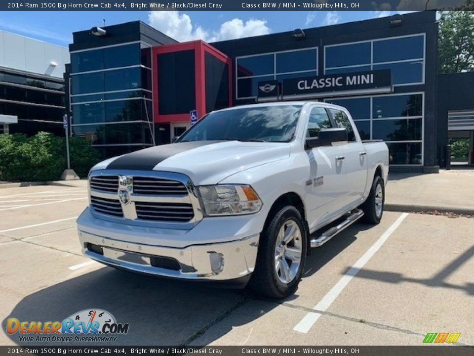 2014 Ram 1500 Big Horn Crew Cab 4x4 Bright White / Black/Diesel Gray Photo #1