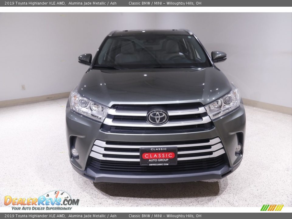 2019 Toyota Highlander XLE AWD Alumina Jade Metallic / Ash Photo #2