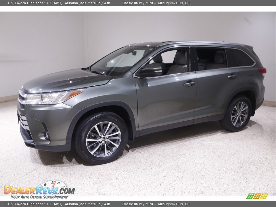 2019 Toyota Highlander XLE AWD Alumina Jade Metallic / Ash Photo #3