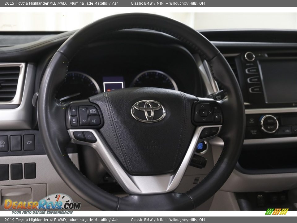 2019 Toyota Highlander XLE AWD Alumina Jade Metallic / Ash Photo #7