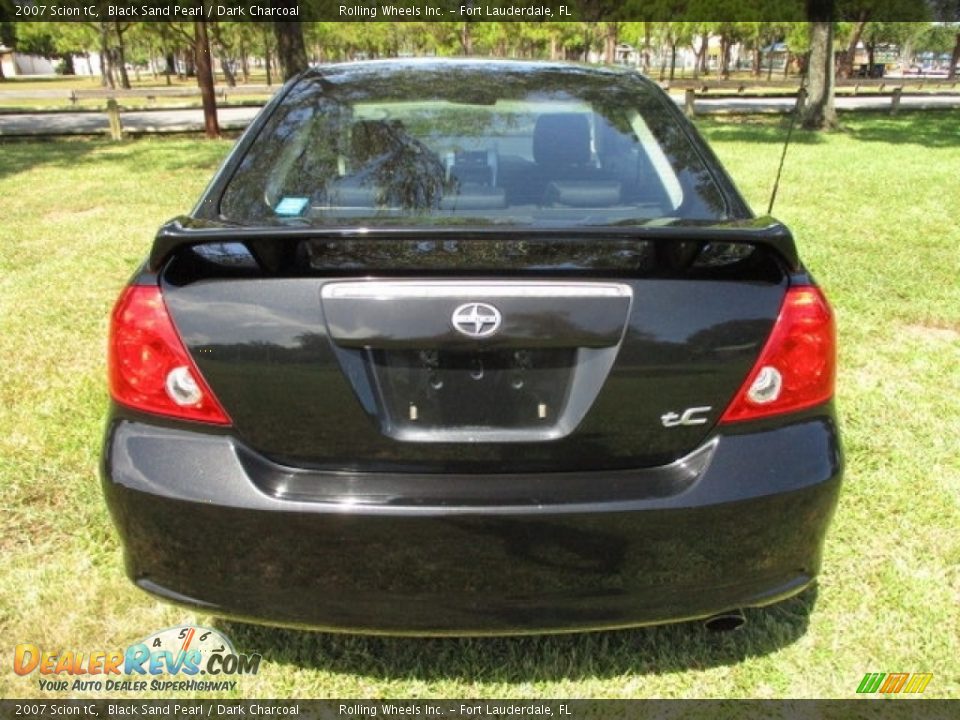 2007 Scion tC Black Sand Pearl / Dark Charcoal Photo #7