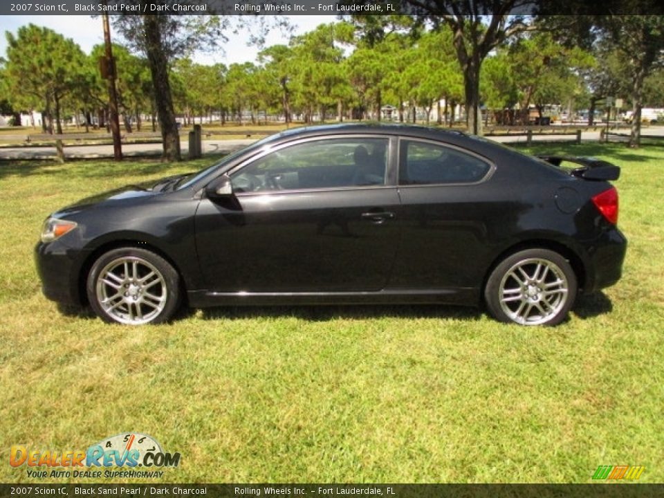 2007 Scion tC Black Sand Pearl / Dark Charcoal Photo #11
